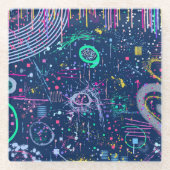 Bold Explorer: Abstract Maximalism  Glazen Onderzetter (Voorkant)