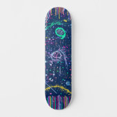 Bold Explorer: Abstract Maximalisme Skateboard (Voorkant)