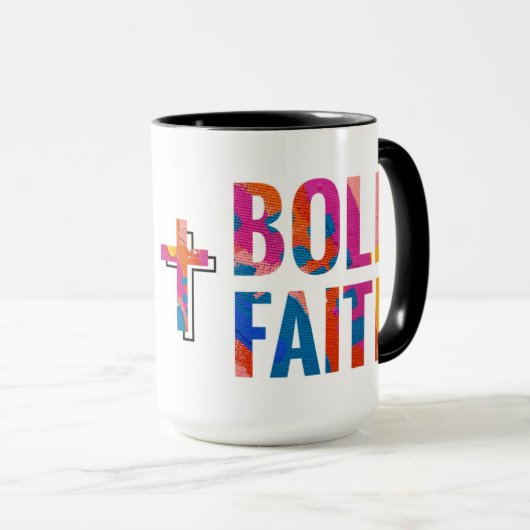 Bold Faith Multicolor Inspirerend Mok (Voorkant rechts)