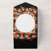 Bold Fall Floral Mariage All in One Invitation (Dehors)