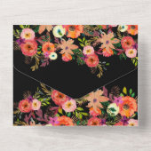 Bold Fall Floral Mariage All in One Invitation (Verso)