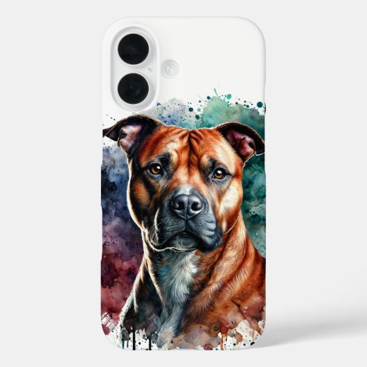 Bold & Fearless Boxer Waterverf Case-Mate iPhone Case (Achterkant)