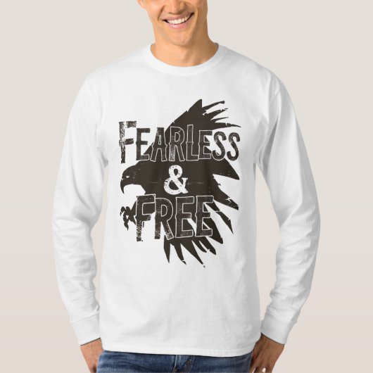 Bold 'Fearless & Free' T-Shirt Design – Empowering (Voorkant)