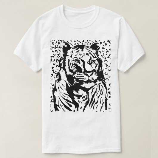 Bold & Fierce Tiger T-shirt – met de hand getekend (Design voorkant)