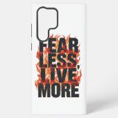 Bold Fiery Motivational Typography Samsung Galaxy Hoesje (Achterkant)