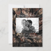 Bold Floral Botanical Wedding Save the Date Kaart (Voorkant)