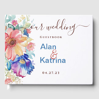 Bold Floral Wedding  Gastenboek
