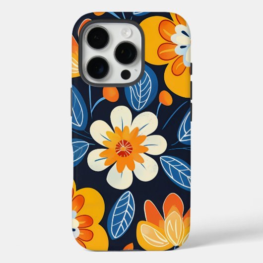 Bold Folk Art Foral Case-Mate iPhone Case (Achterkant)
