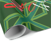 Bold Forest Green Union Jack Cadeaupapier (Rol Hoek)