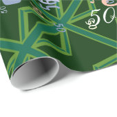 Bold Forest Green Union Jack Cadeaupapier (Rol Hoek)