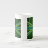 Bold Forest Green Union Jack Porselein Kop (Voorkant)