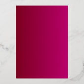 Bold Fuchsia et Gold Mariage Carte de remerciement (Verso)