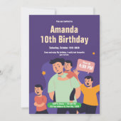 Bold & Fun Familie Verjaardag Uitnodiging (Voorkant)