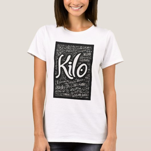 Bold & Fun "Kilo" Cursief T-shirt (Voorkant)