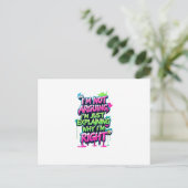 Bold Funny Quote Neon Graffiti Design Feestdagenkaart (Staand voorkant)