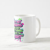 Bold Funny Quote Neon Graffiti Design Koffiemok (Voorkant rechts)