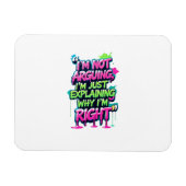 Bold Funny Quote Neon Graffiti Design Magneet (Horizontaal)