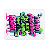 Bold Funny Quote Neon Graffiti Design Magneet (Horizontaal)