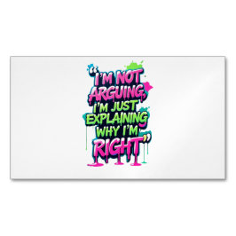 Bold Funny Quote Neon Graffiti Design Magnetisch Visitekaartje