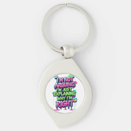 Bold Funny Quote Neon Graffiti Design Sleutelhanger