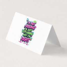 Bold Funny Quote Neon Graffiti Design Visitekaartjes