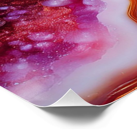Bold Geode Layers – Kleurrijke Abstracte minerale Perfect Poster (Hoek)