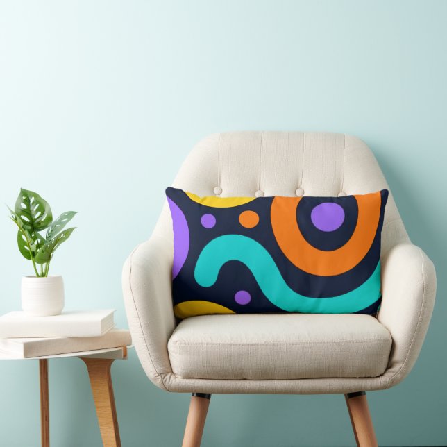 Bold Geometric Circles Throw Pillow Kussen (Stoel)