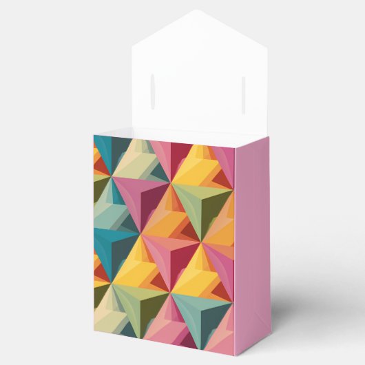 Bold Geometric Triangle Pattern  Bedankdoosjes (Geopend)
