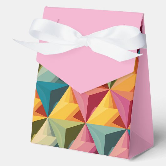Bold Geometric Triangle Pattern  Bedankdoosjes (Voorkant)