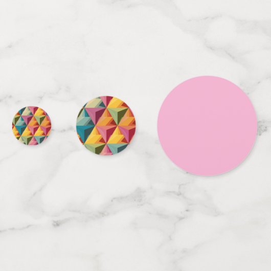 Bold Geometric Triangle Pattern  Confetti (Achterkanten)