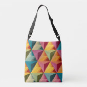 Bold Geometric Triangle Pattern  Crossbody Tas (Achterkant)