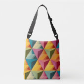 Bold Geometric Triangle Pattern Crossbody Tas (Voorkant)