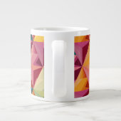 Bold Geometric Triangle Pattern  Extra Grote Beker (Achterkant)