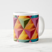 Bold Geometric Triangle Pattern  Extra Grote Beker (Voorkant rechts)