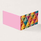 Bold Geometric Triangle Pattern Folded Card Kaart (Buitenkant)