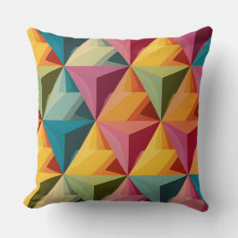 Bold Geometric Triangle Pattern Kussen