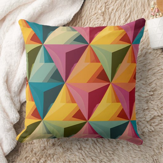 Bold Geometric Triangle Pattern  Kussen (Deken)