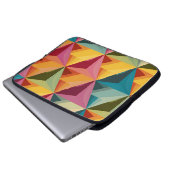 Bold Geometric Triangle Pattern  Laptop Sleeve (Voorkant onderkant)
