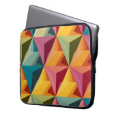 Bold Geometric Triangle Pattern  Laptop Sleeve (Voorkant Links)