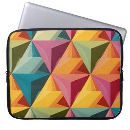 Bold Geometric Triangle Pattern Laptop Sleeve
