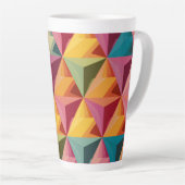 Bold Geometric Triangle Pattern  Latte Mok (Rechterhoek)