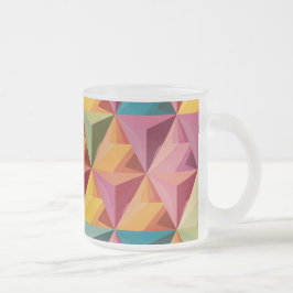 Bold Geometric Triangle Pattern Matglas Koffiemok