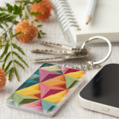 Bold Geometric Triangle Pattern  Sleutelhanger (Voorkant Rechts)