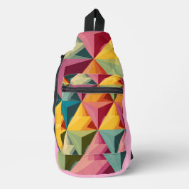 Bold Geometric Triangle Pattern Sling Bag