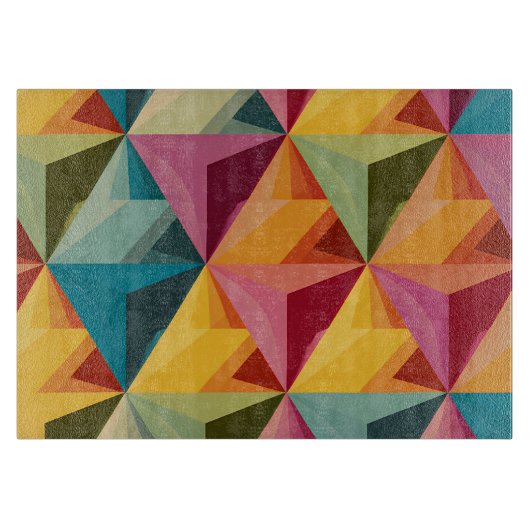 Bold Geometric Triangle Pattern  Snijplank (Voorkant)