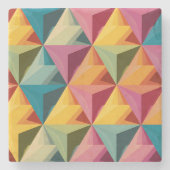 Bold Geometric Triangle Pattern  Stenen Onderzetter (Voorkant)