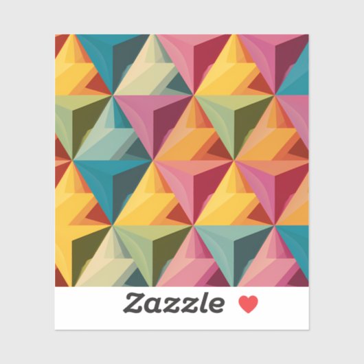 Bold Geometric Triangle Pattern Sticker (Feuille)
