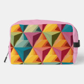 Bold Geometric Triangle Pattern  Toilettasje (Achterkant)