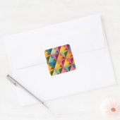Bold Geometric Triangle Pattern  Vierkante Sticker (Envelop)