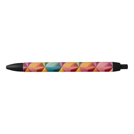 Bold Geometric Triangle Pattern  Zwarte Inkt Pen (Voorkant)